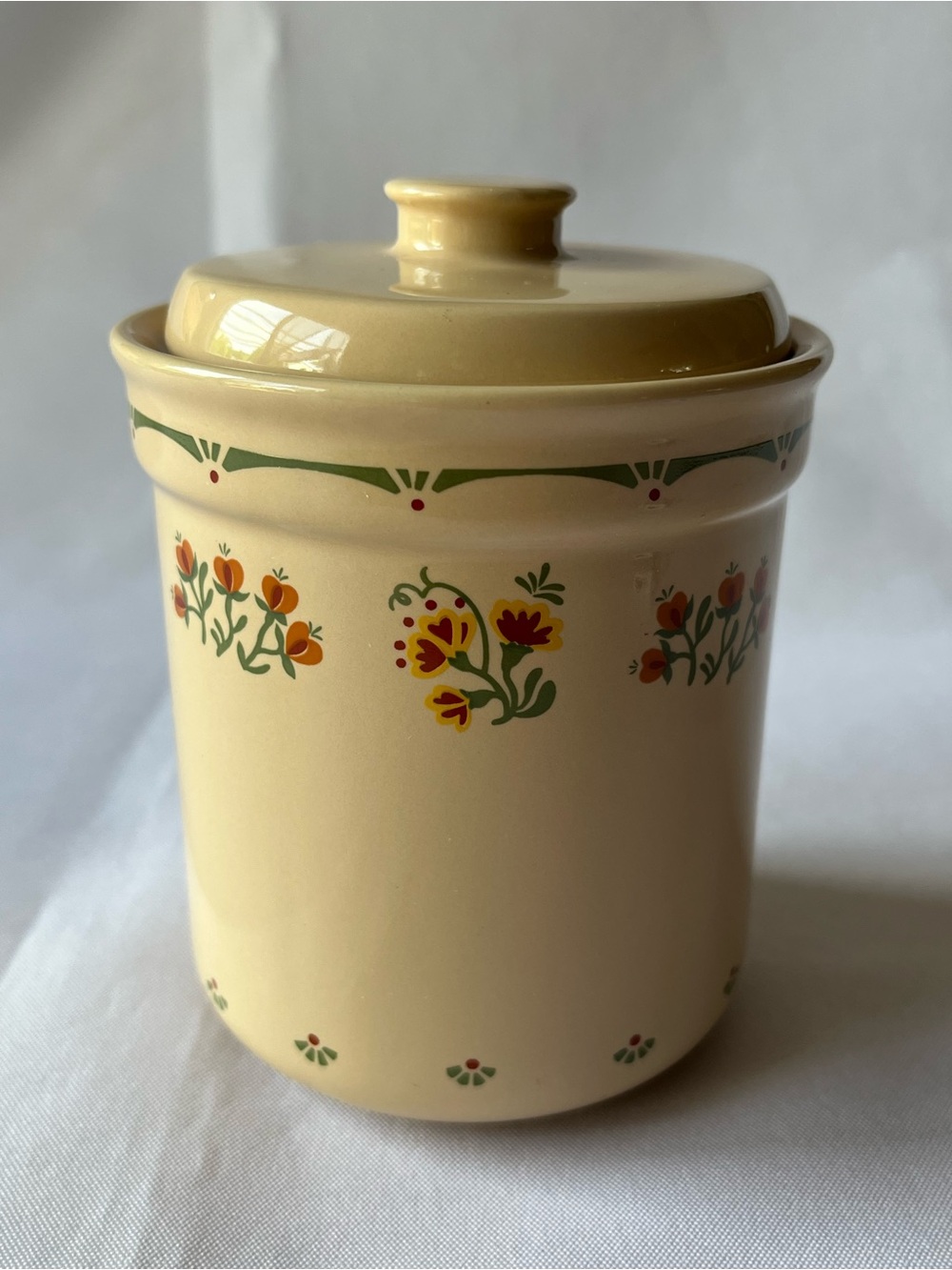 Vintage Raintree Ltd “Angela” Pattern Ceramic Kitchen Canister